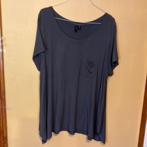 3X Dark Gray Tunic Top
